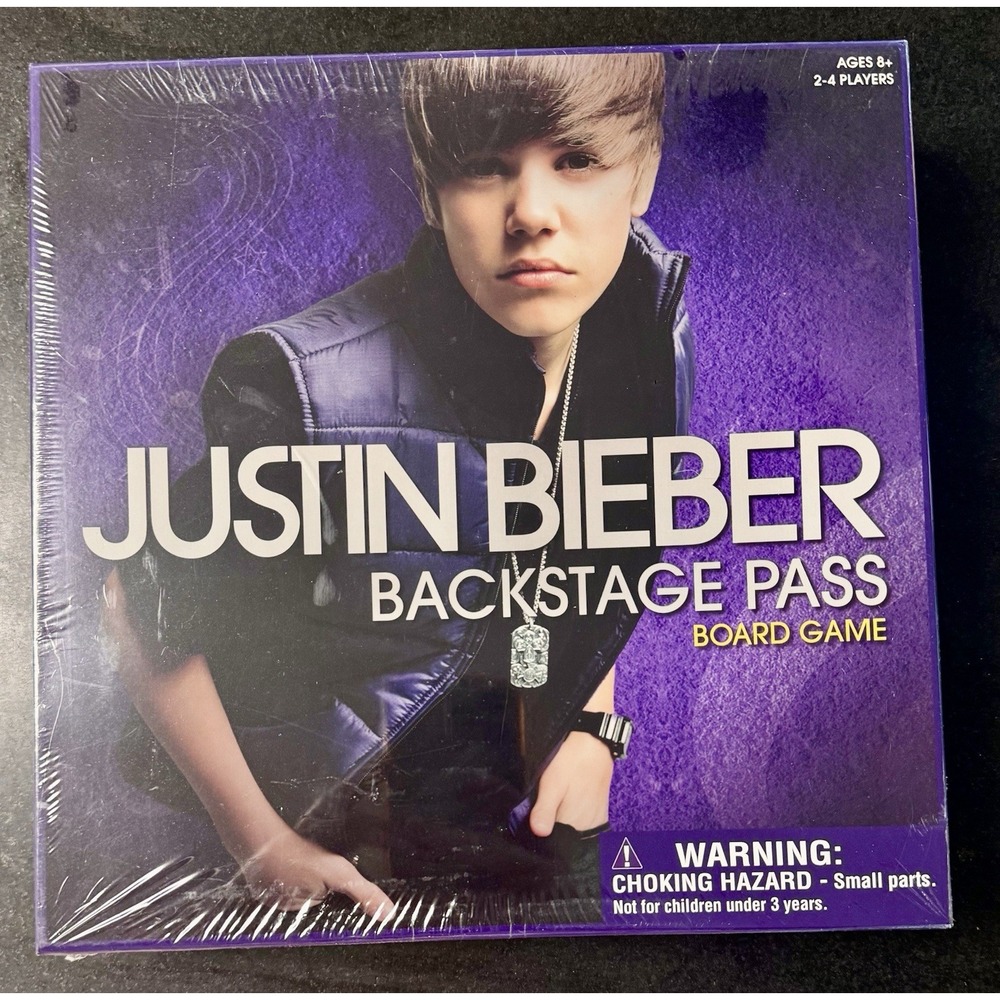 Bravado Justin Bieber Backstage Pass Board Game Brand New Factory Sealed Box